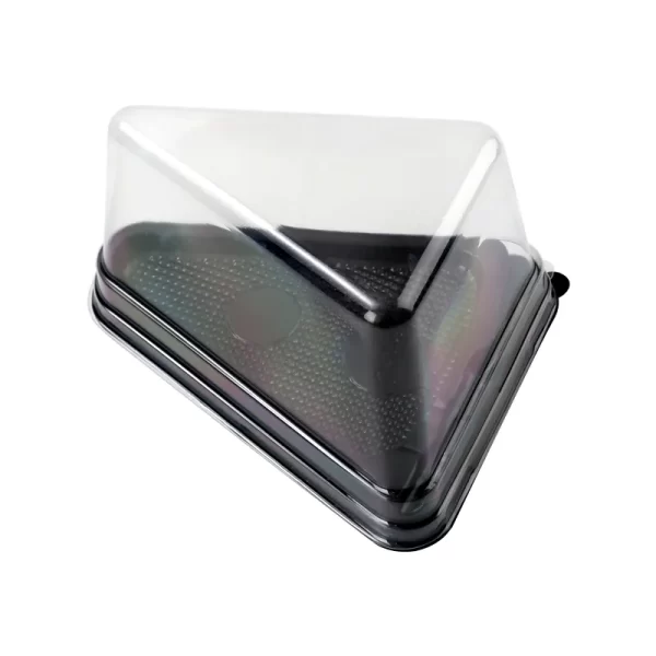 Wholesale Cake Slice Boxes 8-inch Triangle Cake Containers with Forks (2)