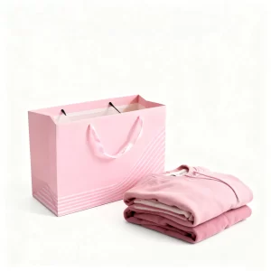bolsas de ropa al por mayor bolsas de papel personalizadas con asa de cinta-1