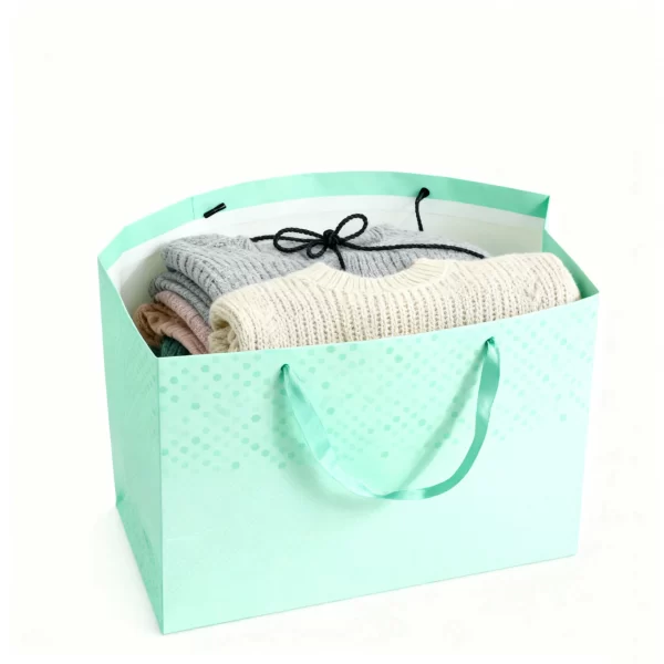 bolsas de ropa al por mayor bolsas de papel personalizadas con asa de cinta-3
