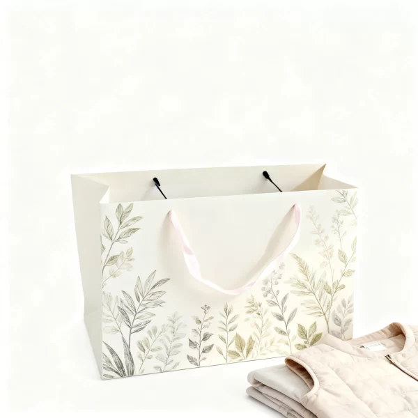 bolsas de ropa al por mayor bolsas de papel personalizadas con asa de cinta-5