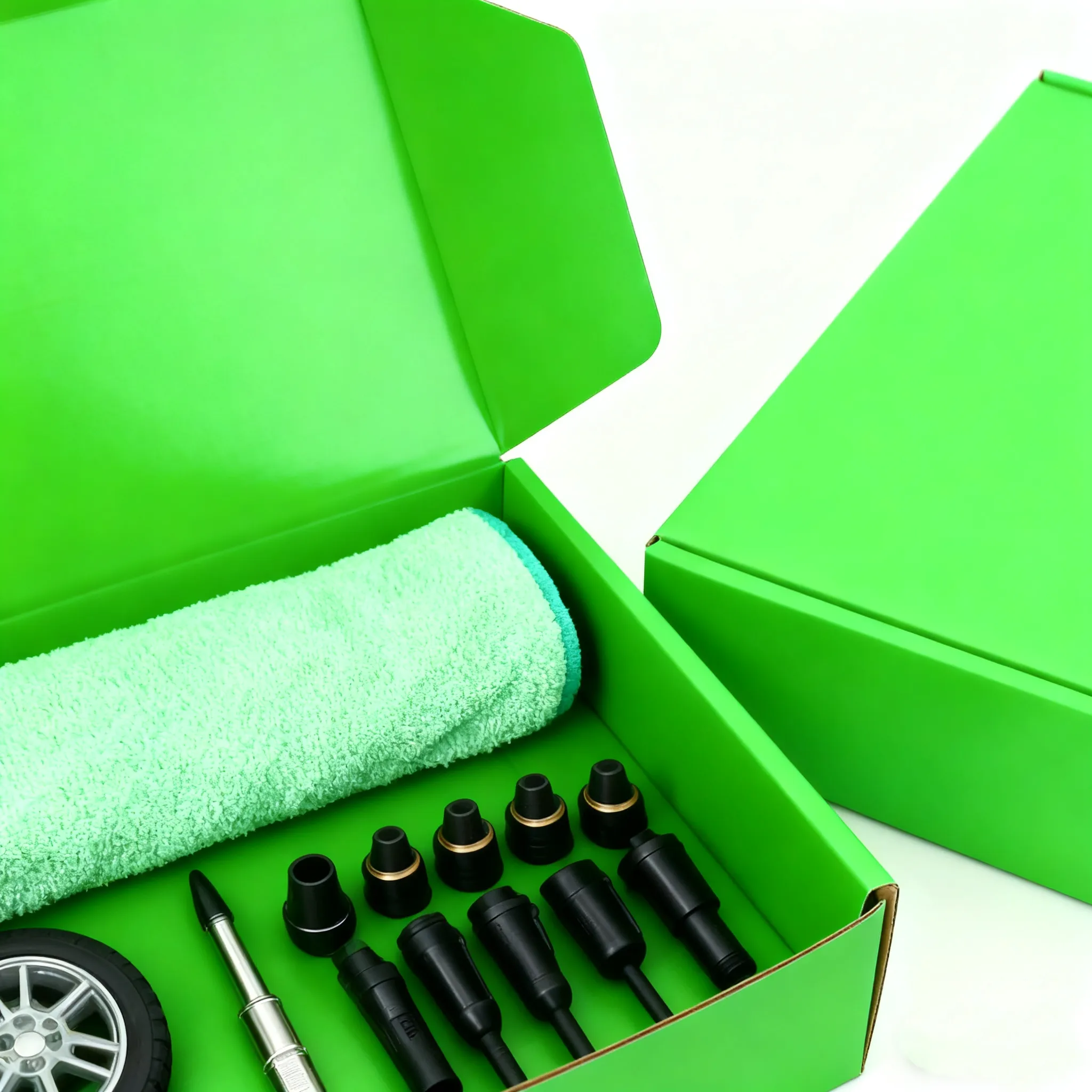 Cajas rígidas de embalaje al por mayor, cajas personalizadas para piezas de automóvil, 5