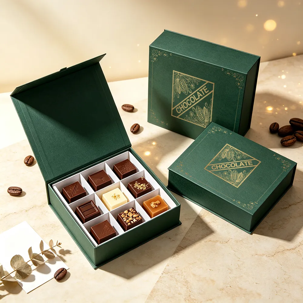 Individuell gestaltete Geschenkboxen mit Magnetklappverschluss – hochwertige, stabile Papierboxen für die Verpackung von Schokolade – Großhandel-1